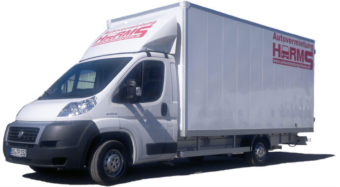 Fiat Ducato Koffer mieten bei der Autovermietung Harms